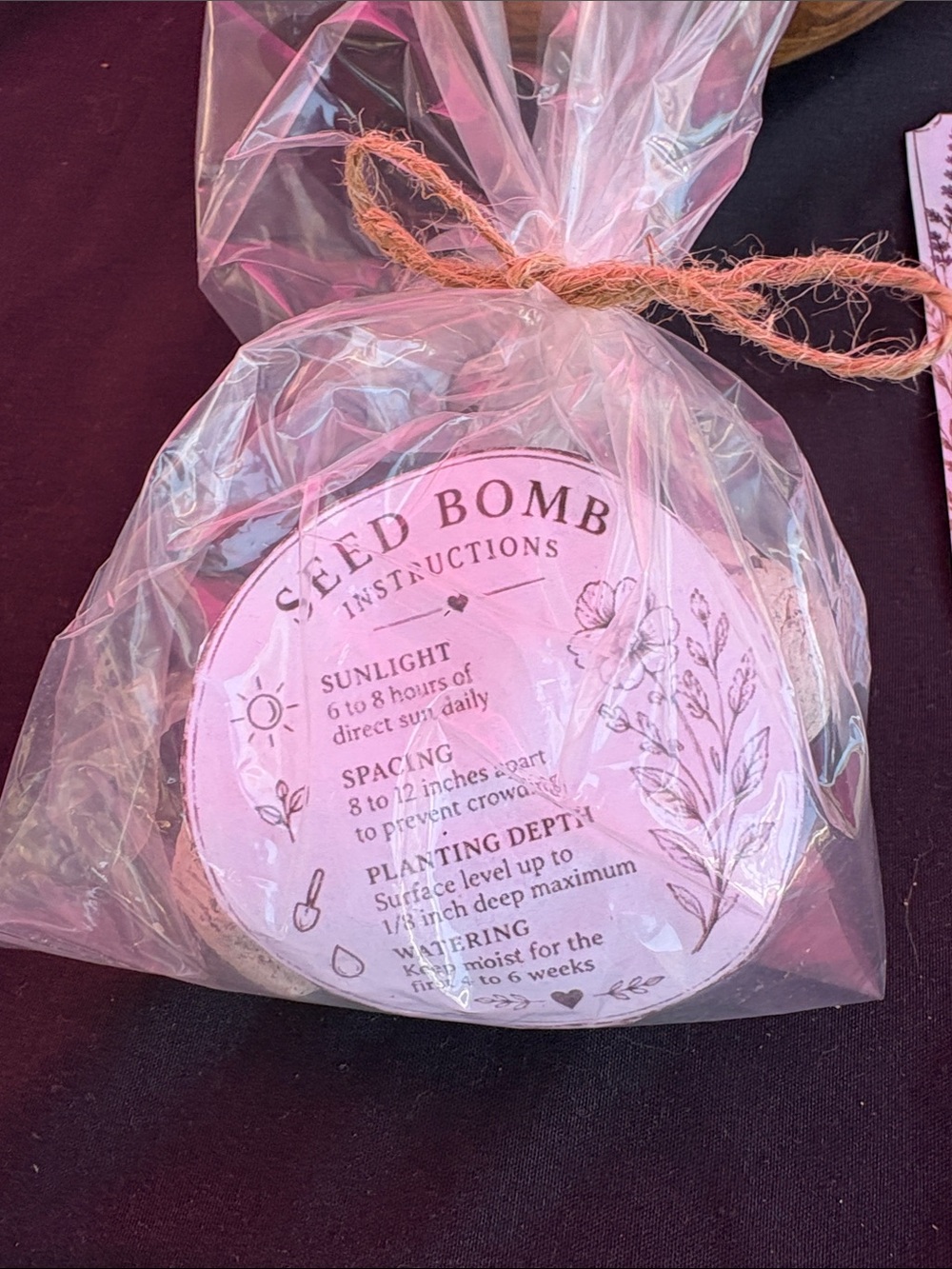 Seed Bomb Floral Planting Kit - Pink